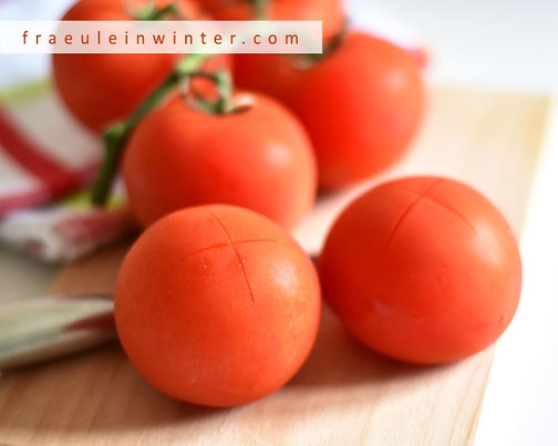 Frische Paradeiser bzw. Tomaten für Tomatensaft